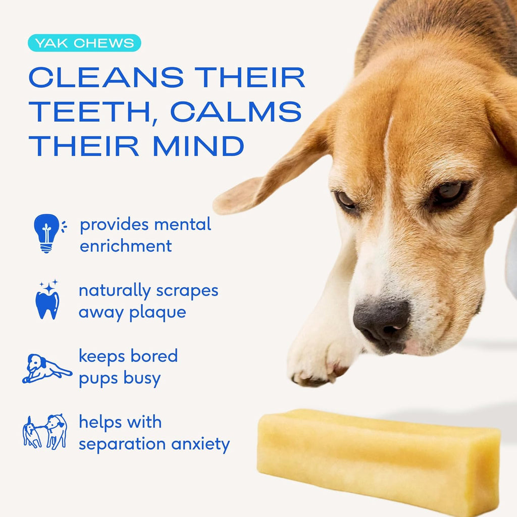 Yak Cheese Himalayan Dog Chews - Long Lasting Dental Sticks for Small Breeds– 100% All Natural Himalayan Yak Chews for Small Dogs – Cheese Bone for Aggressive Chewers - 15 per Pack