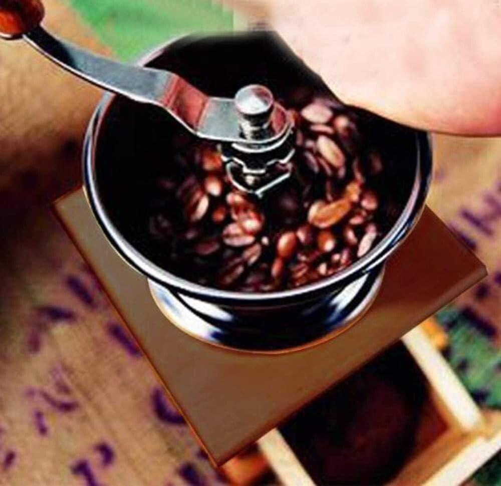 Manual Coffee Grinder Wood Vintage Antique Ceramic Hand Crank Coffee Mill New