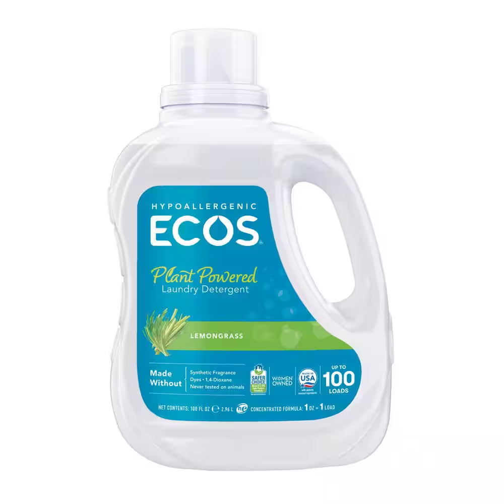 Lemongrass Scented Liquid Laundry Detergent, 100 Oz.