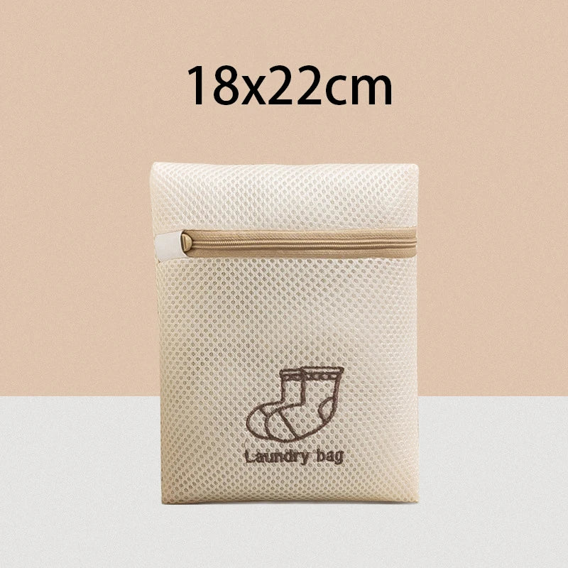 Laundry Bag Fine Mesh Embroidery Print Laundry Pouch Household Clothes Cleaning Washing Bags for Washing Machines New 7Pcs Sets