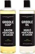 - 100% Plant-Based Griddle Cleaning Set: Seasoning Oil & Soap for Washing, Restoring & Seasoning Griddles!