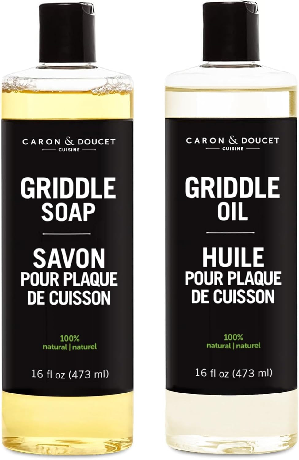 - 100% Plant-Based Griddle Cleaning Set: Seasoning Oil & Soap for Washing, Restoring & Seasoning Griddles!