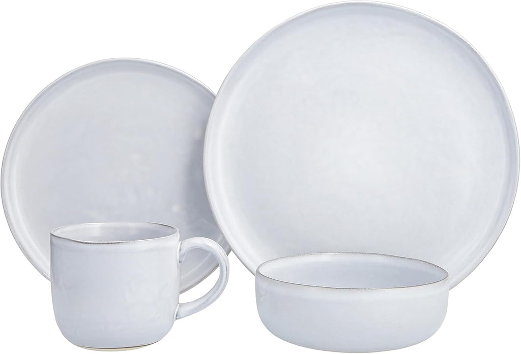 Nosse with Fortessa Svelte Stoneware 16 Piece Dinnerware Set, Service for 4, Stone