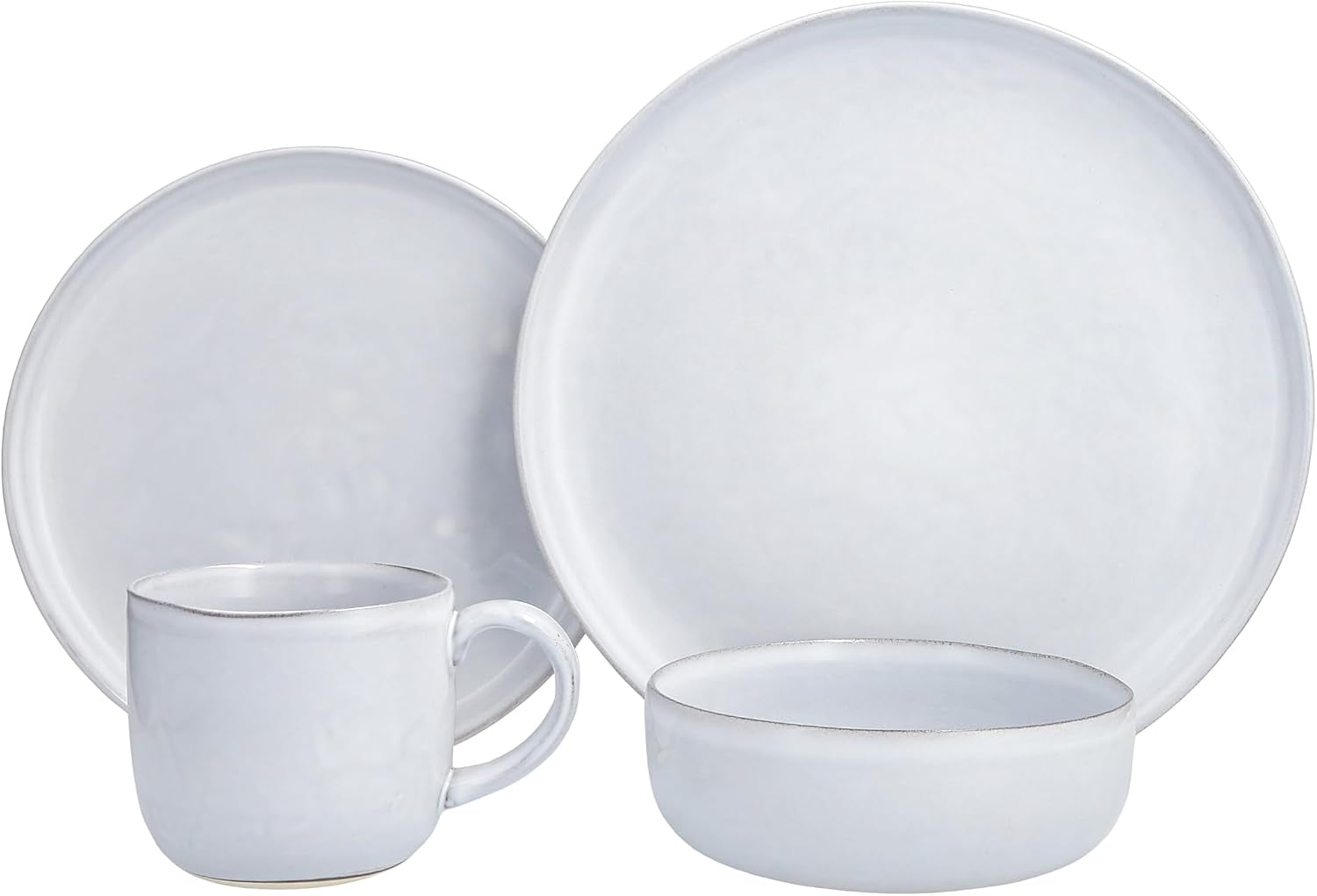 Nosse with Fortessa Svelte Stoneware 16 Piece Dinnerware Set, Service for 4, Stone