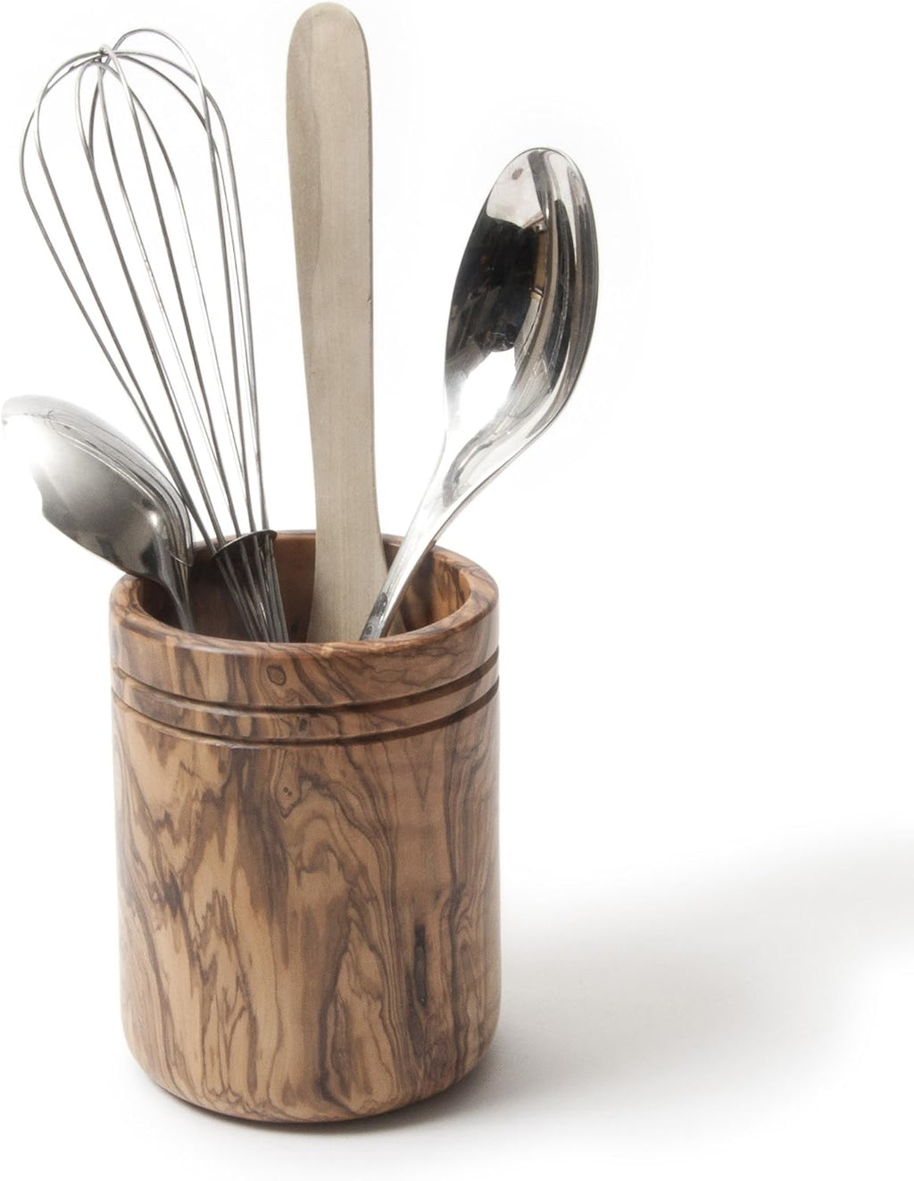Olive Wood Handcrafted Utensil Canister