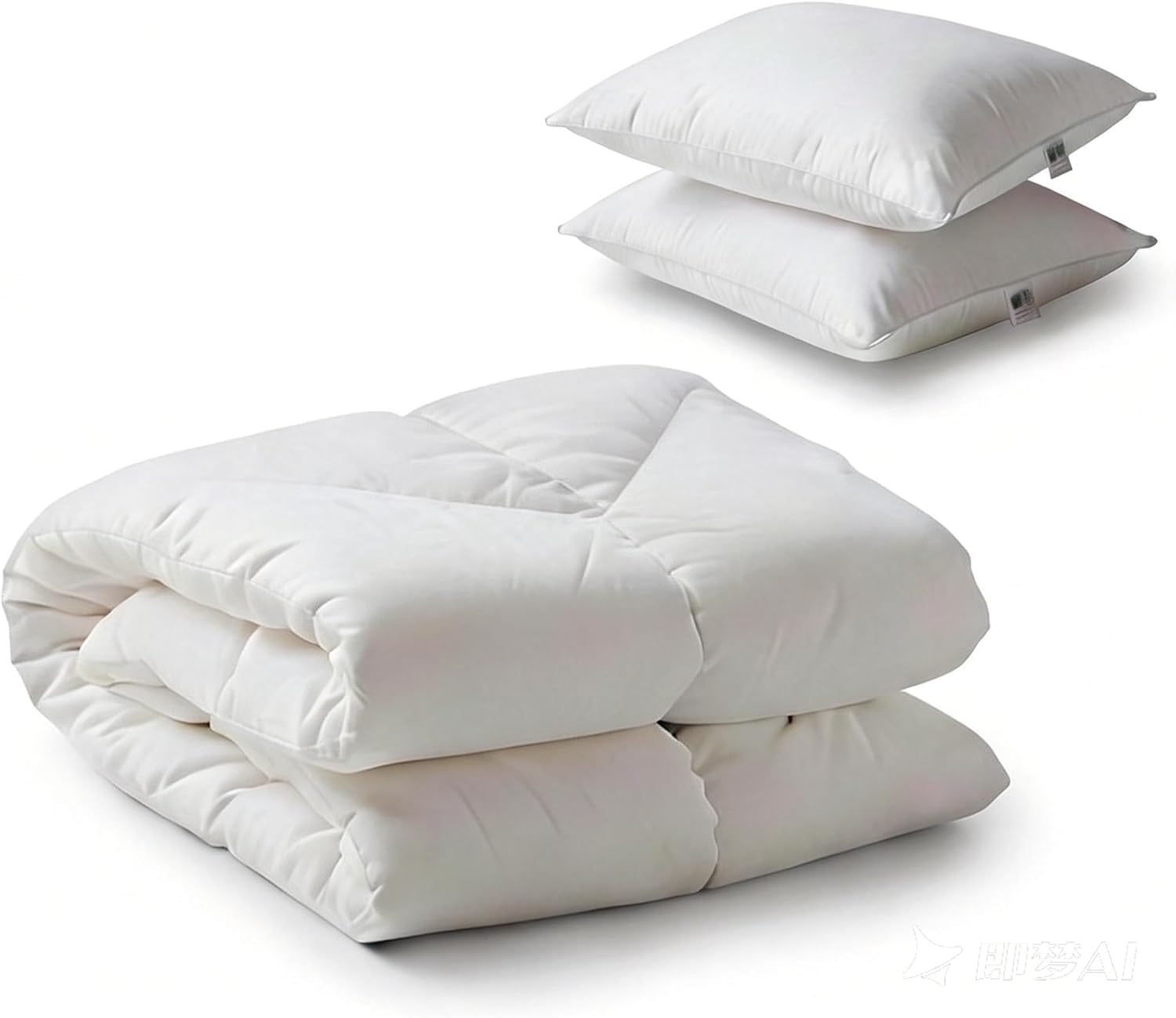 Goose down Feather Bedding Set Queen Size - Comforter and 2 Pillows