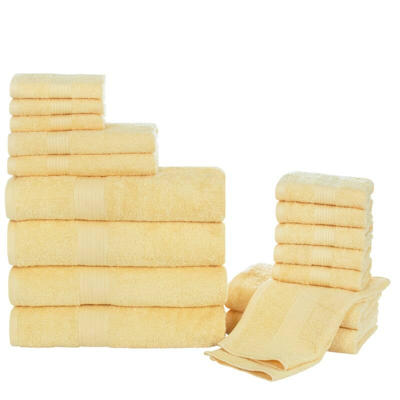 Luxurious Ultra Soft Plush Thick Cotton Towel Sets - Set of 18