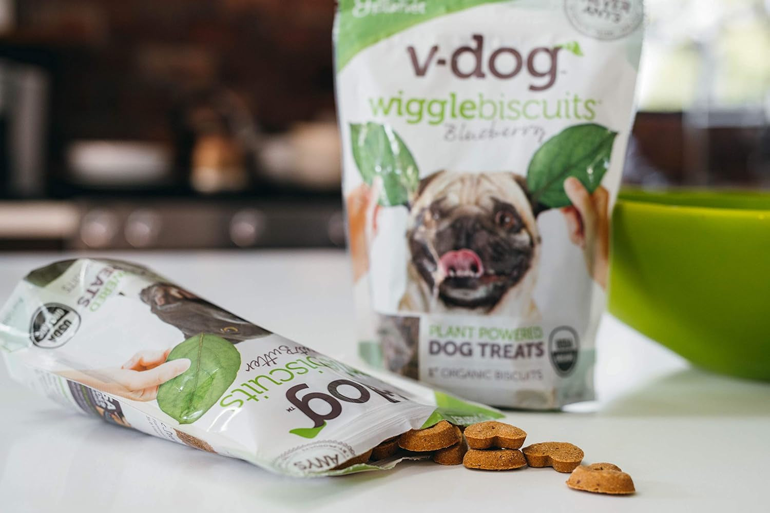 Vegan Wiggle Biscuit Organic Dog Treats, Peanut Butter, 10 Ounce, Superfoods