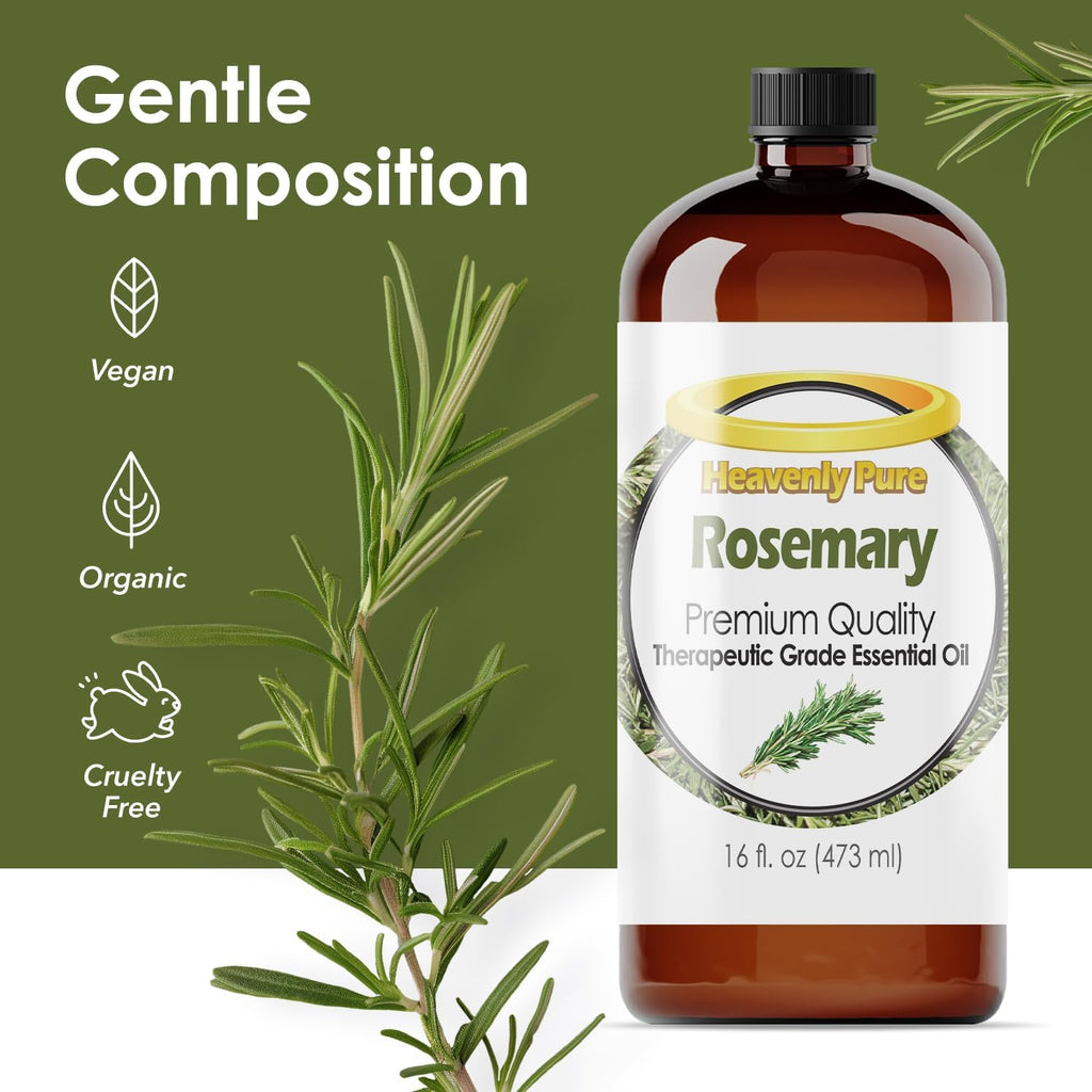 - Rosemary Essential Oil 16 Oz Large Bottle for Diffuser, Hair and Body Care - 473 Ml