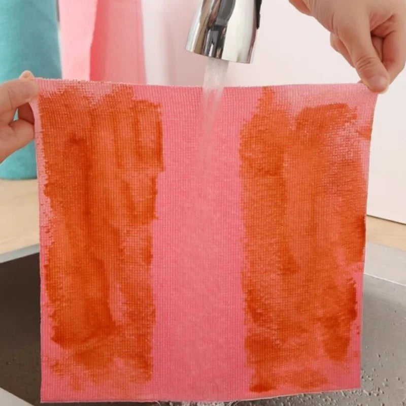 20~60Pcs Thickened Super Absorbent Dishcloth Reusable Kitchen Wiping Rags Microfiber Cleaning Cloths Household Cleaning Tools