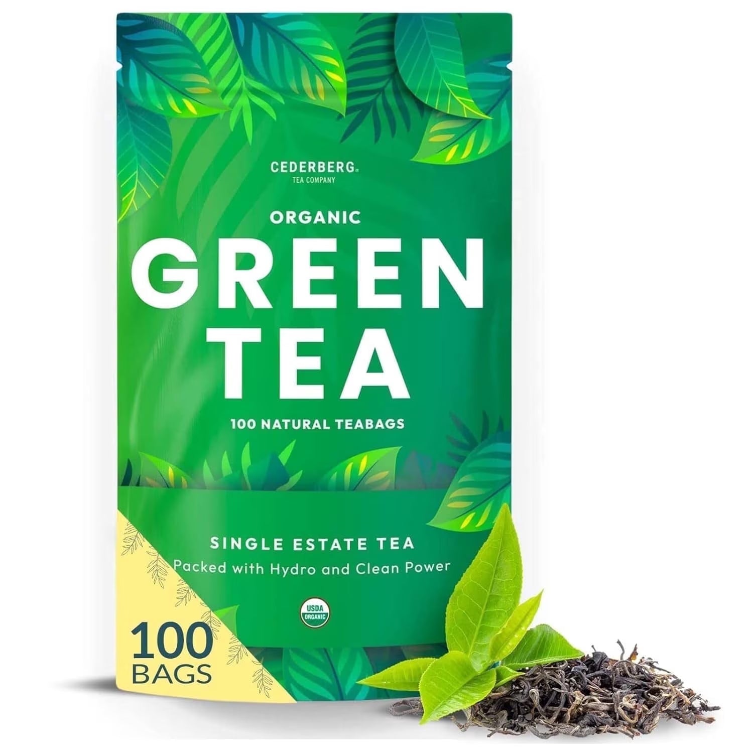 Organic Green Tea Bags -100 | Non GMO
