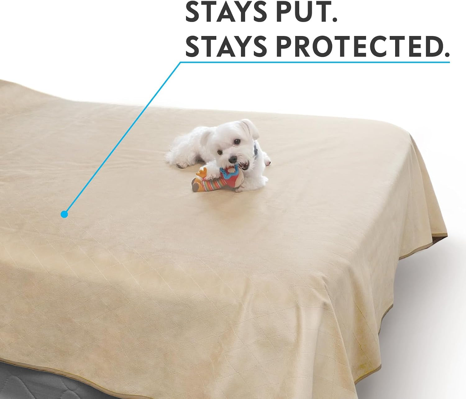 Washable, Leakproof Couch Cover for Dogs, Pets, Adults | Pet Hair-Resistant, Reversible Protector Blanket for Sofa, Furniture or Bed (California King, King, Queen, Full, Twin Size)
