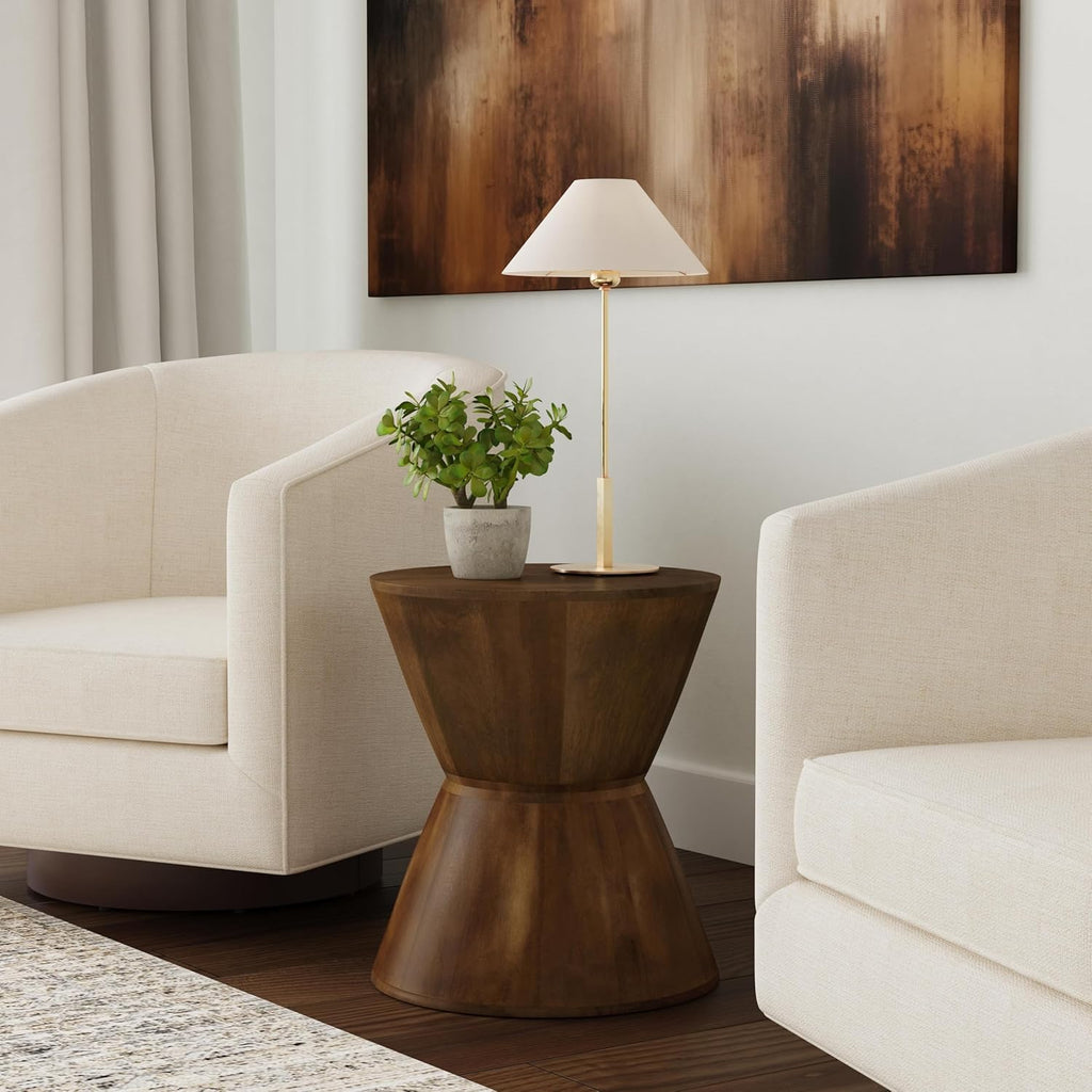 Walnut Mango Wood End/Side round Table
