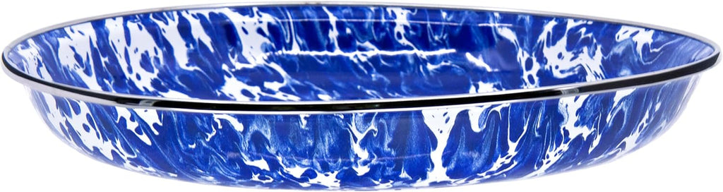Enamelware 12-Piece Dinnerware Set, Cobalt Swirl