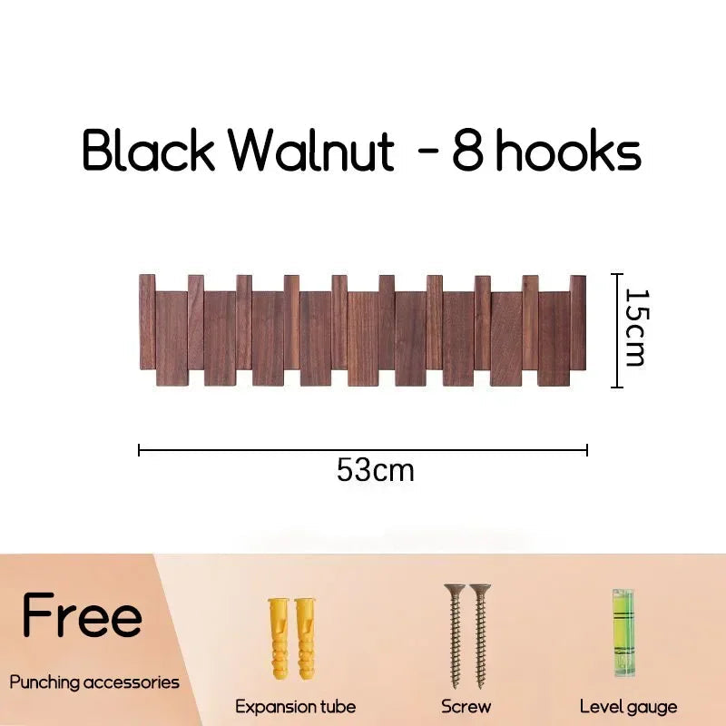 Natural Wood Wall Mounted Piano Coat Rack| Coat Rack Wall Mount| Flip down Wall Hook Rack 5 Hooks| Entryway Wall Art Hook,Made of Acacia Wood (Wood Wax Oil Dyed Walnut Color).Wall Art (Copy)