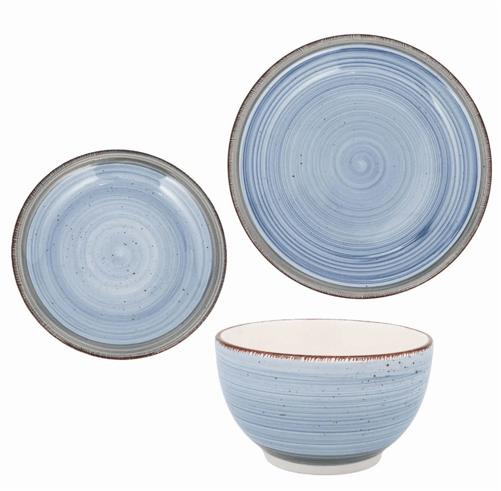 142774.12 Holcomb Ceramic Dinnerware Set, Light Blue - 12 Piece