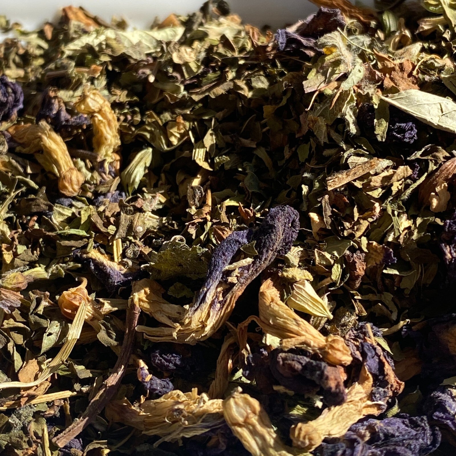Butterfly Pea Flower Tea Blue Herbal Blend Peppermint Lemon Balm Loose Leaf 4 Oz
