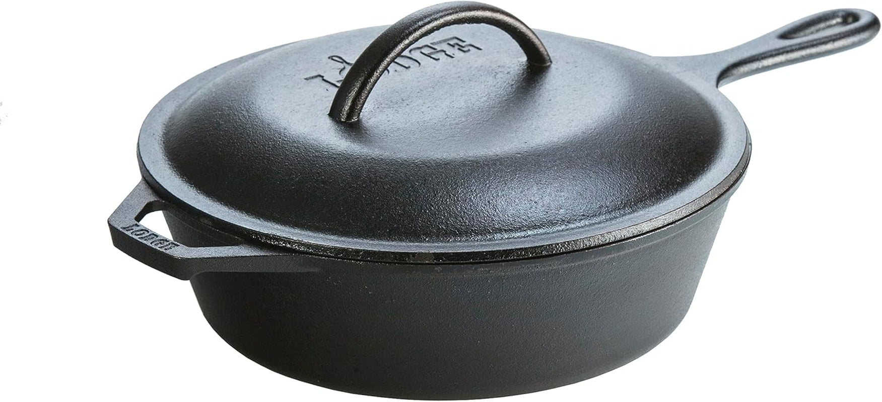 3 Quart Pre-Seasoned Cast Iron Deep Skillet with Lid