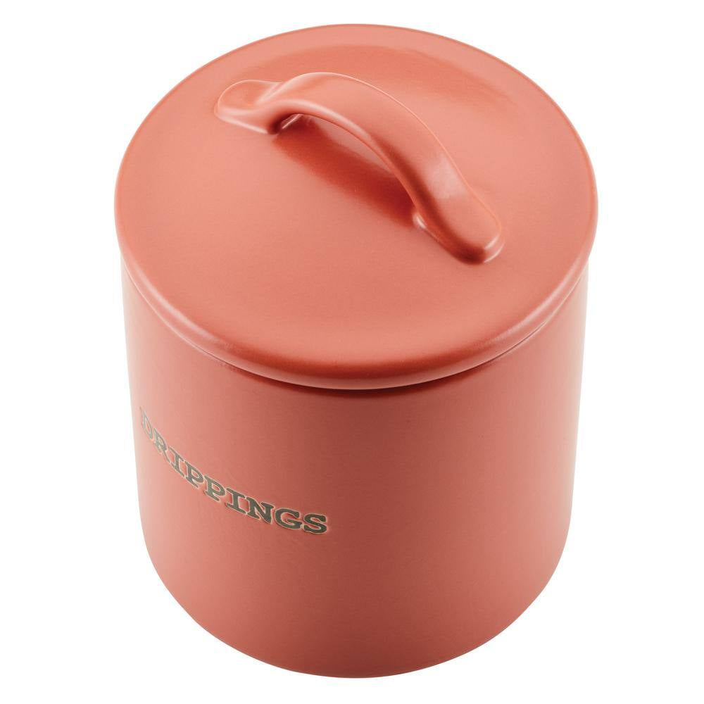 Ceramics Bacon Grease Jar 21 Oz. Redwood