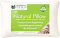100% Organic Kapok Pillow with Natural Organic Cotton Removable Cover, Machine Washable Ventilated Cover, Organic Fill (Queen - 31"X20")