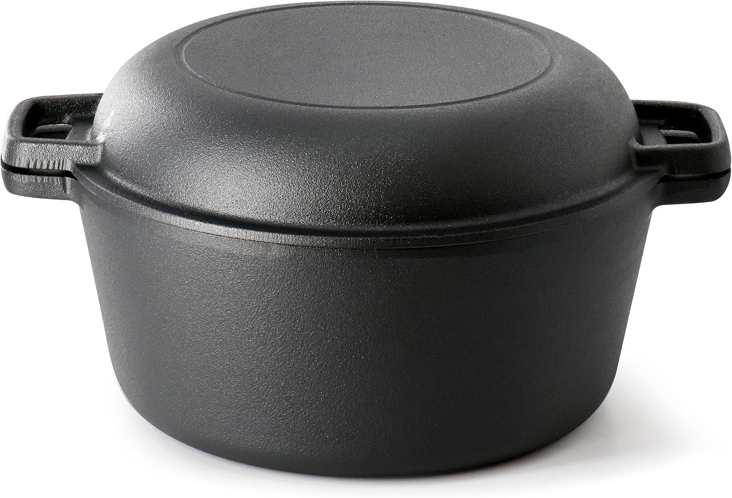 5 Quart Pre-Seasoned 2-In-1 Cast Iron Dutch Oven and Skillet