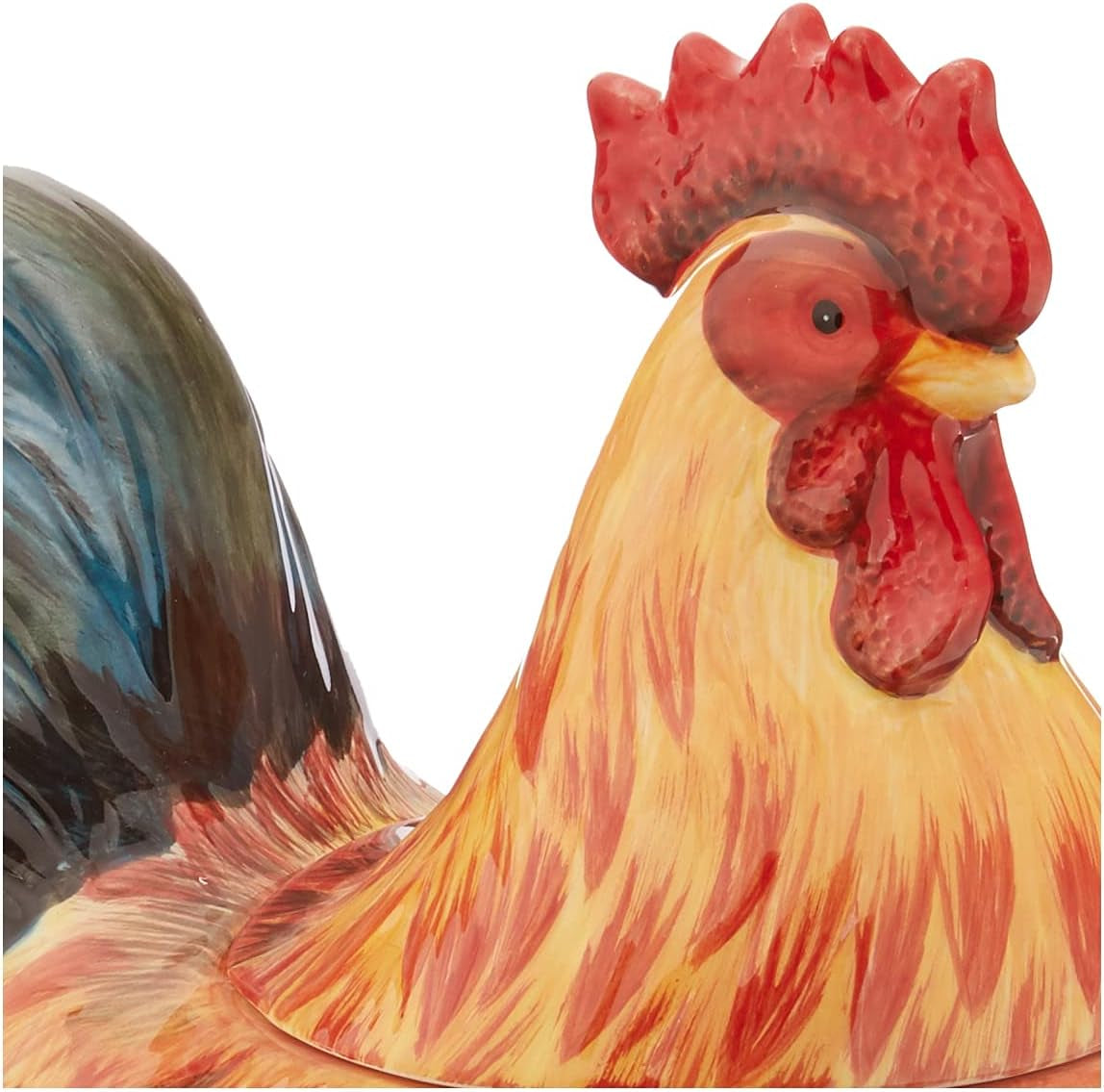 11.25" Gilded Rooster 3-D Cookie Jar, One Size, Multicolor