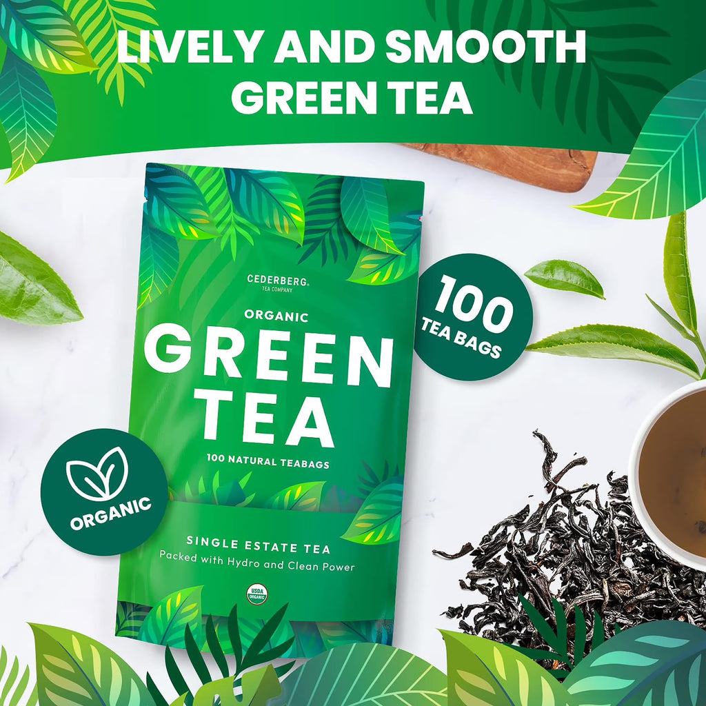 Organic Green Tea Bags -100 | Non GMO