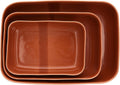 Fortessa Nosse Svelte Stoneware 3 Piece Bakeware Set, 3 Piece Bakeware Set, Terracotta
