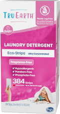 Hypoallergenic Baby Laundry Detergent Sheets/Strips for Sensitive Skin, 384 Count, up to 768 Loads: Fragrance Free Baby Detergent Laundry Newborn, Children