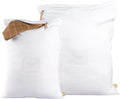Luxury Organic Cotton Travel Laundry Bags - Set of 2 Large and Small Size - for Dirty Clothes at Home, Traveling, and Packable in Luggage and Suitcase - Carbon Neutral