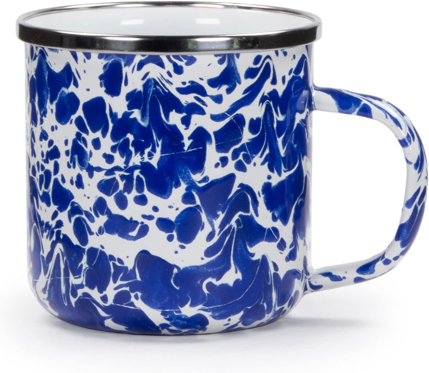 Enamelware 12-Piece Dinnerware Set, Cobalt Swirl