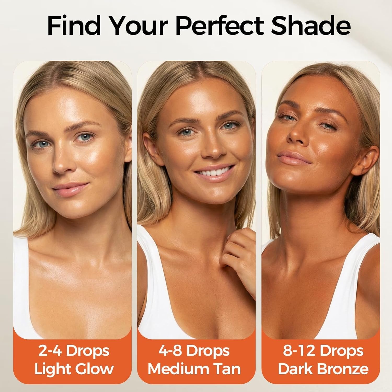 Plant-Based Sunless Tanning Drops for Face & Body | Customizable Streak-Free Bronzing Serum with Natural Botanical Ingredients, Buildable Self-Tan Glow, 1.7 Fl Oz