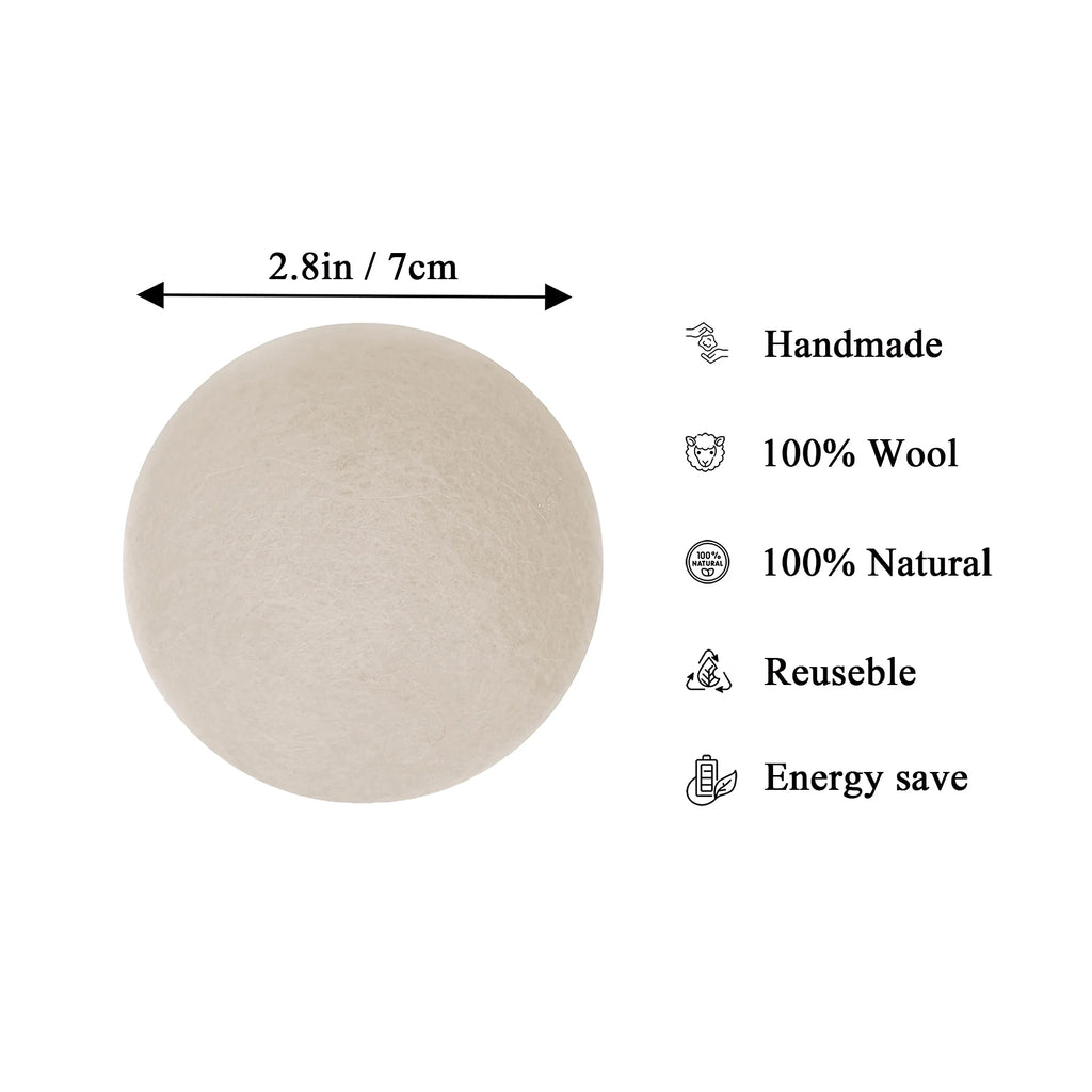 (2 Pack) Wool Dryer Balls Organic XL 6 Balls per Pack by , save Time,Money,Energy.