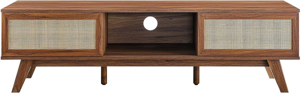 Soma 60" Rattan TV Stand in Walnut