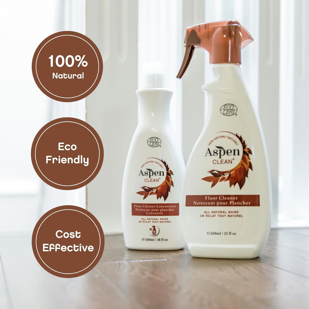 Natural Floor Cleaner Concentrate | Makes 18 Bottles | EWG Verified | Safe for Tile, Wood & Laminate | 18 Fl Oz