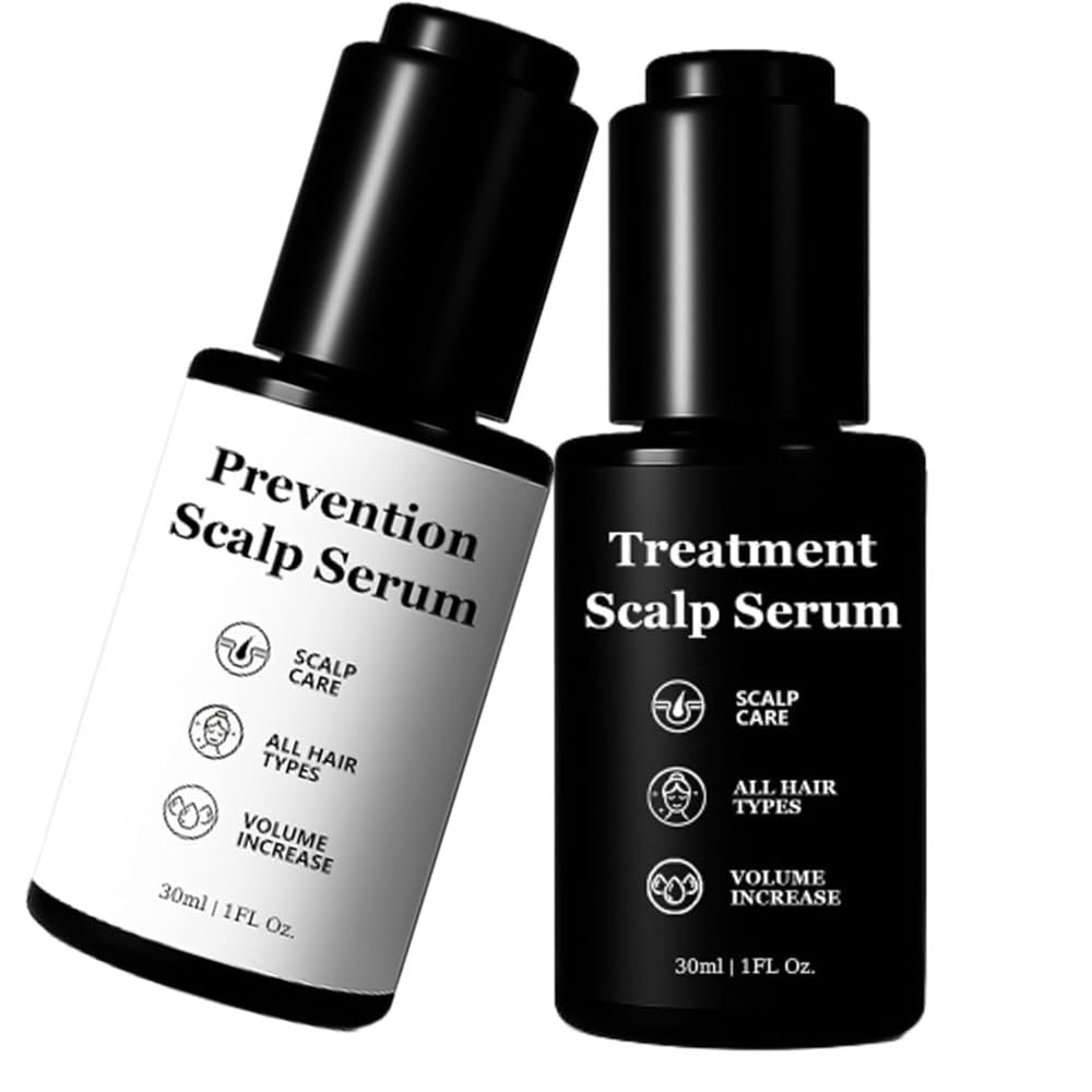 Hair Growth Serum Bundle - Plant-Based Scalp Care Formula with Plant-Based Actives for Fuller-Looking Hair, Nourishes Roots, Supports Healthy Scalp, Lightweight & Non-Greasy, 1 Fl Oz