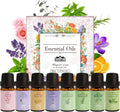 8 Pcs×10Ml Pure Essential Oils for Diffuser for Home Care, Perfume, Candle and Soap Making - Peppermint, Lavender, Rose, Clove-Organic Essential Oils Set for Women and Mom Gift