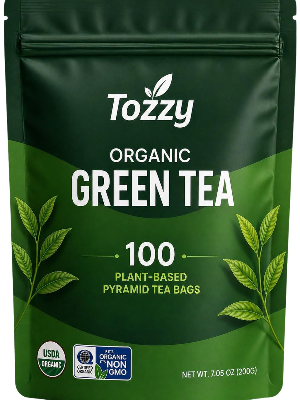Organic Green Tea – 100 Count, Plant-Based Pyramid Tea Bags