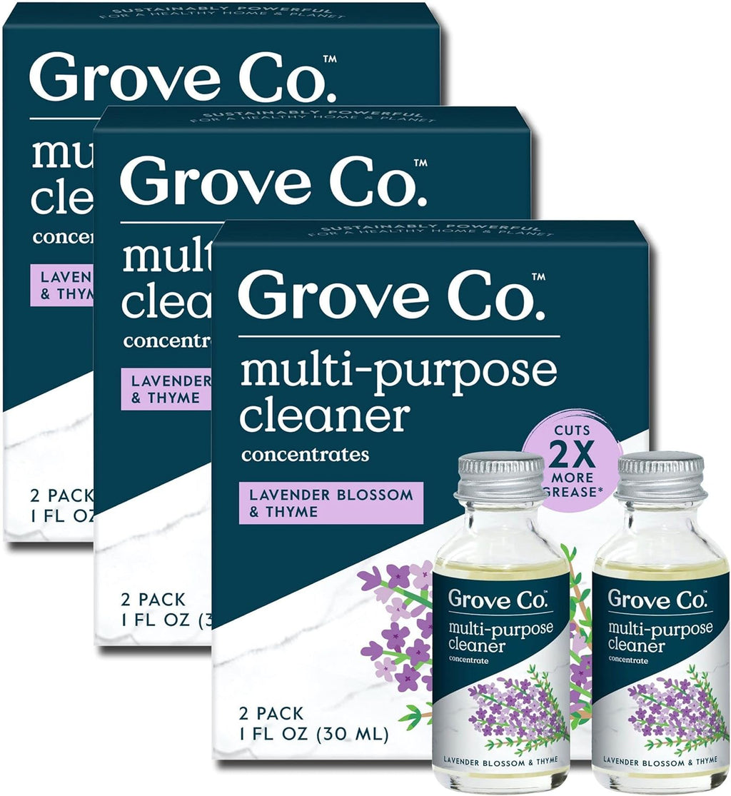 Multi-Purpose Cleaner Refills, 6 X 1Fl Oz, Lavender & Thyme | 6 Refills; Plant-Based; No Plastic Waste; Ammonia & Chlorine Free; No Harsh Chemicals