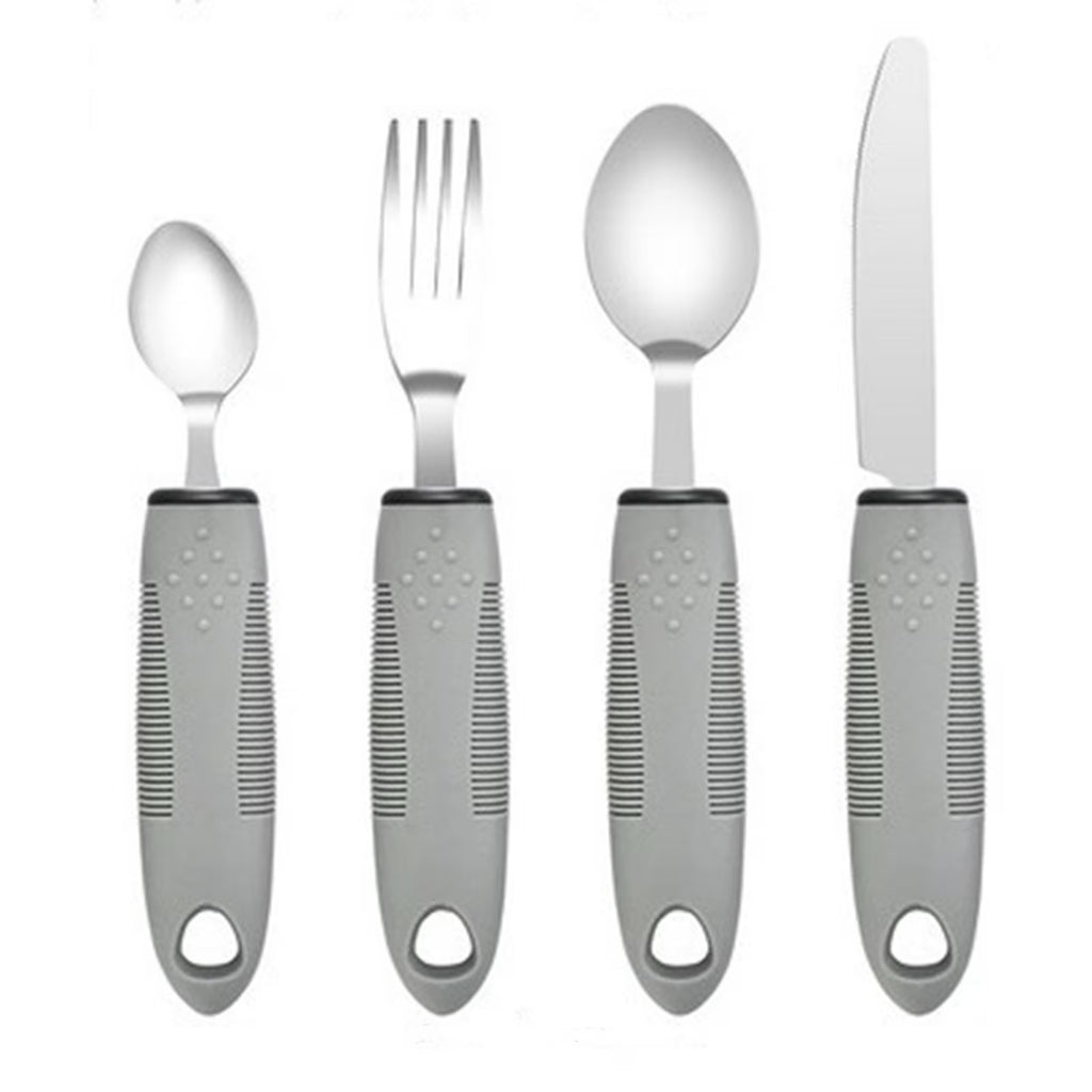 Elderly Tableware Proof Silverware Disabled Eating Spoon Built up Flatware Slip Adaptive Utensils for Adults