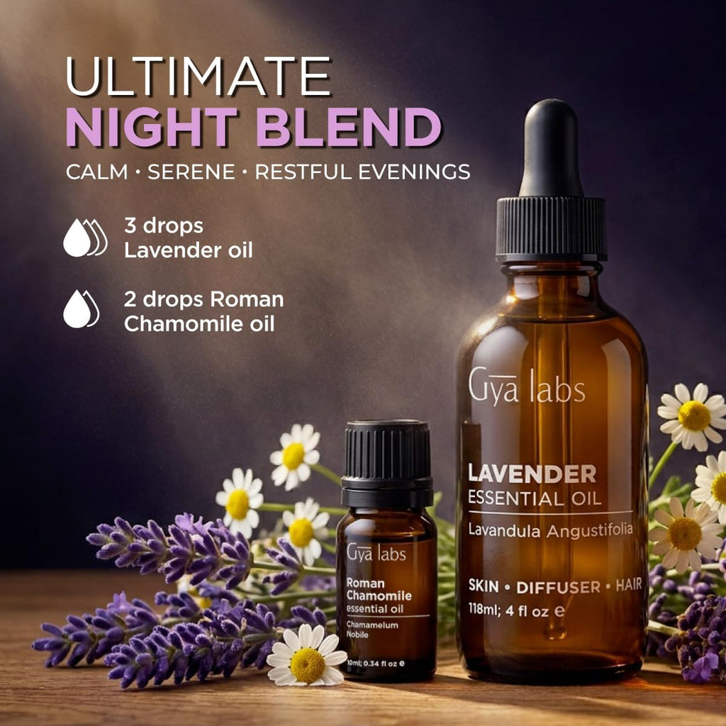 100% Pure Lavender Essential Oil - 4 Fl Oz - Lavender Oil for Hair, Skin, Diffuser, Aromatherapy & DIY Candle Making Scent