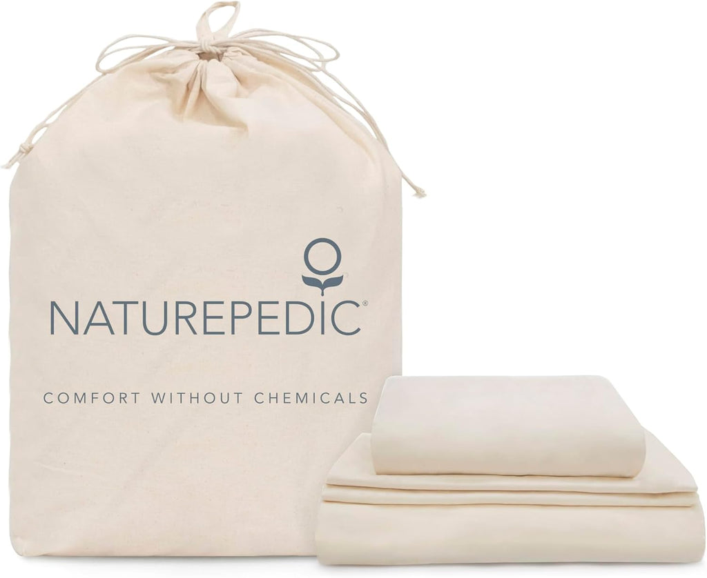 Organic Luxury Full Sheet Set - 4 Piece Soft Sheets for Full Size Bed - Comfy Breathable & Fitted Bed Sheet - 400 Thread Count Organic Cotton Sheet Set