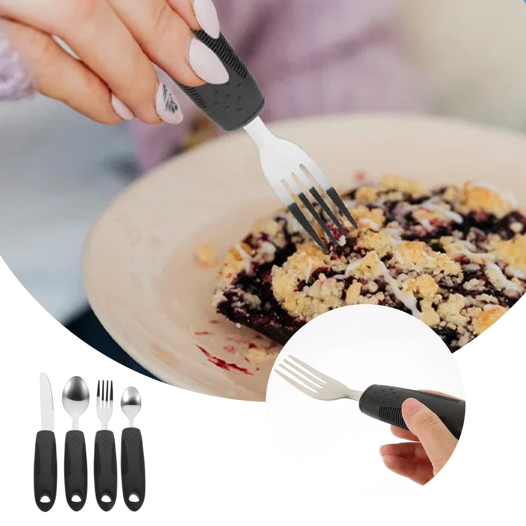 Elderly Tableware Proof Silverware Disabled Eating Spoon Built up Flatware Slip Adaptive Utensils for Adults
