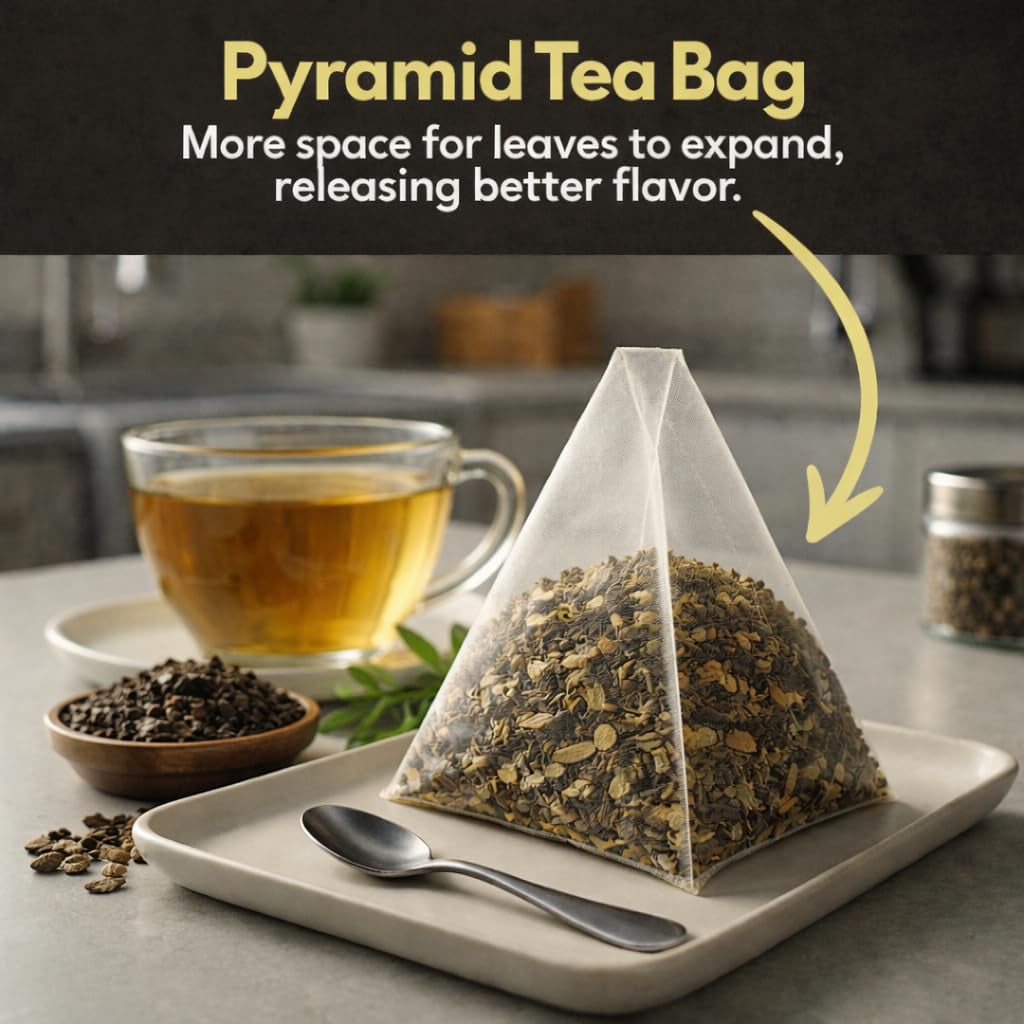 Organic Oolong Tea – 100 Count, Plant-Based Pyramid Tea Bags