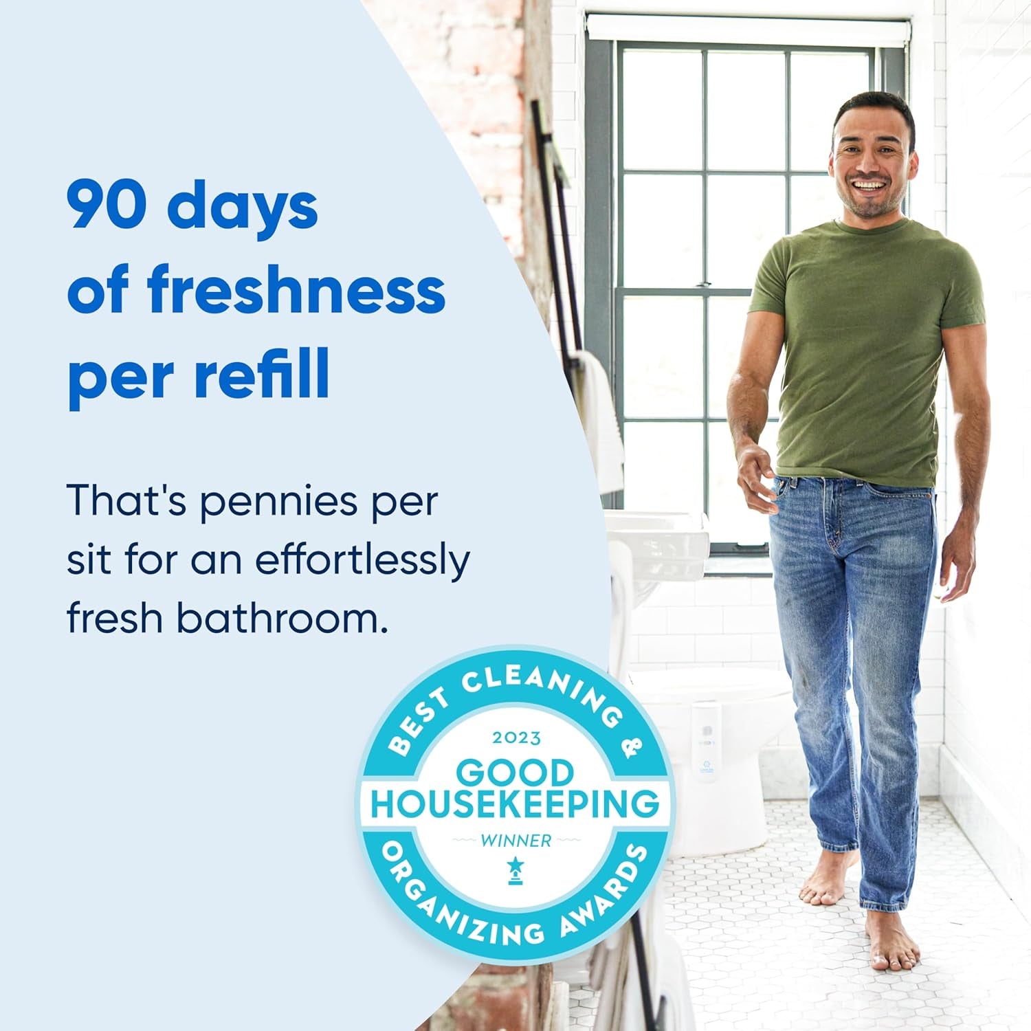 Loo Loo Touch Free Toilet Freshener Refills, Natural Essential Oils – Toilet Smell Eliminator, Bathroom Deodorizer, Air Freshener Spray for Bathroom, Lavender Fields Fragrance, 2.0 Fl Oz