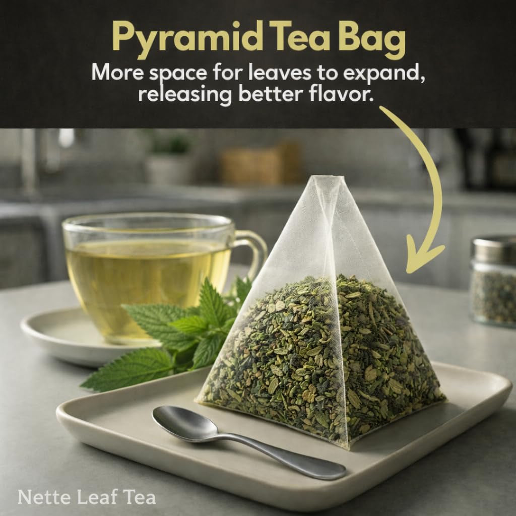 Organic Nettle Leaf Tea – 100 Count, Plant-Based Pyramid Tea Bags