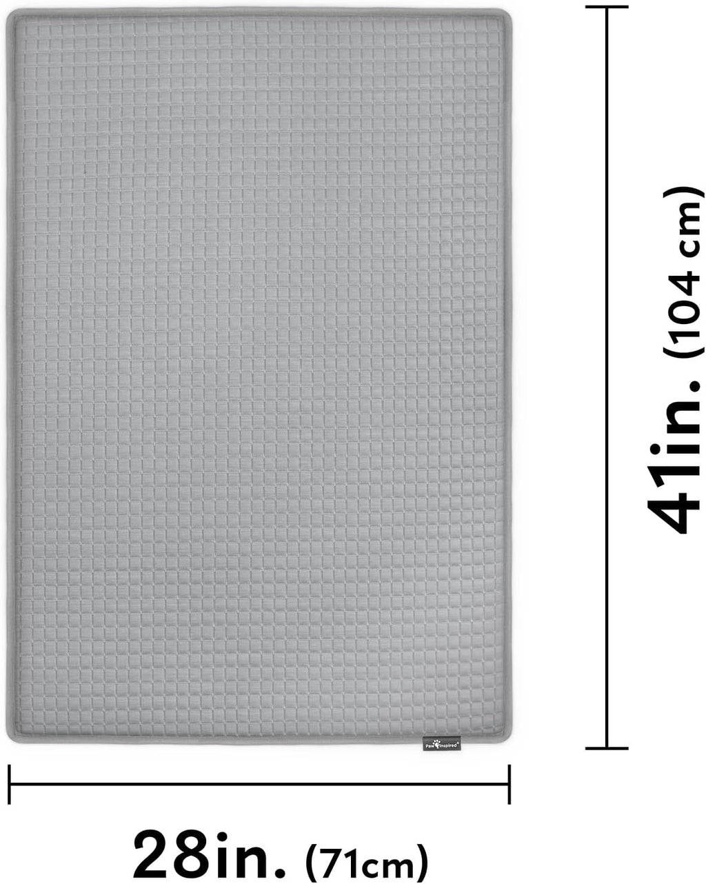 Cooling Orthopedic Crate Pad for Dogs and Cats, Washable Memory Foam Dog Cooling Mat (41X28 Inch Large Size for 42 Inch Kennel, Gray)