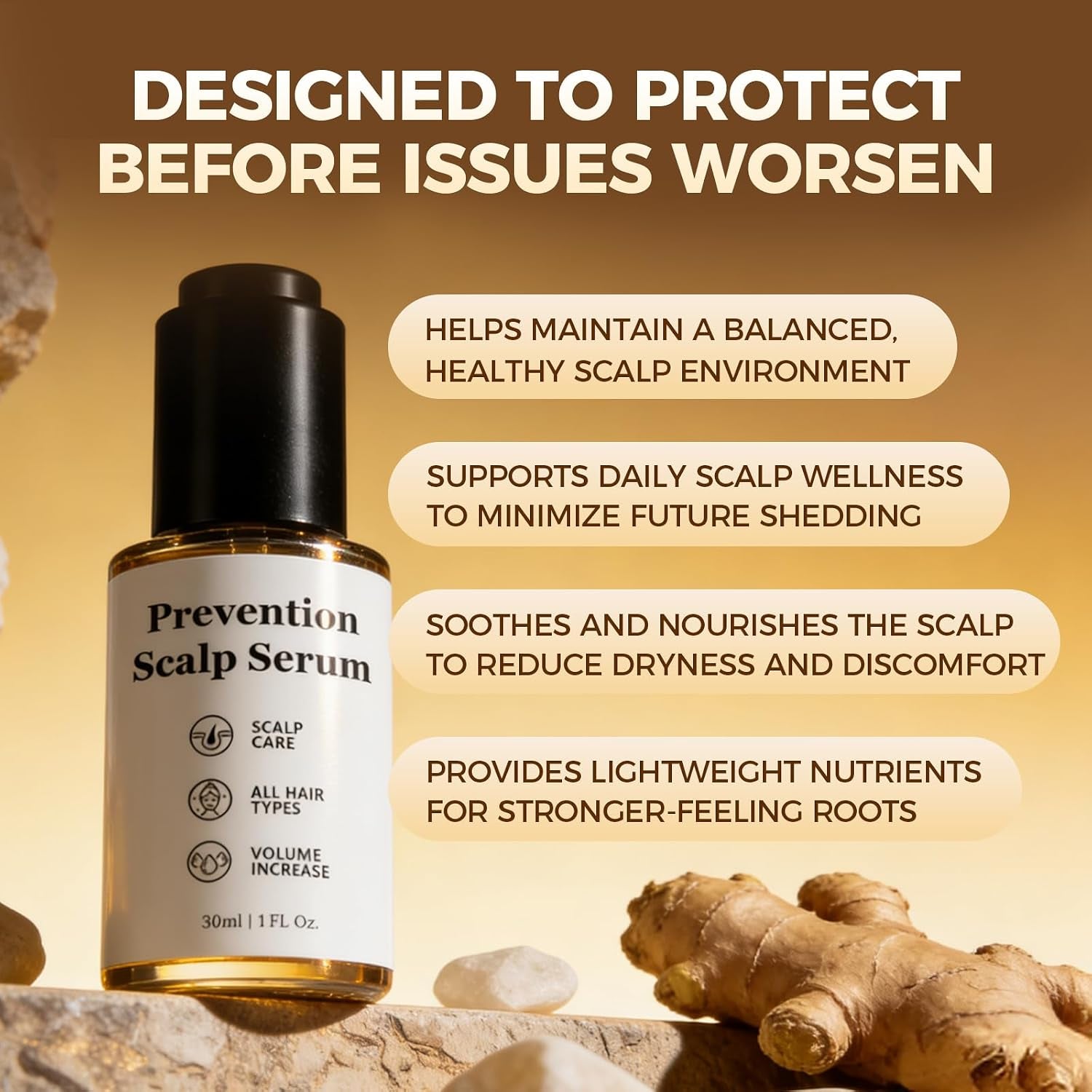 Hair Growth Serum Bundle - Plant-Based Scalp Care Formula with Plant-Based Actives for Fuller-Looking Hair, Nourishes Roots, Supports Healthy Scalp, Lightweight & Non-Greasy, 1 Fl Oz