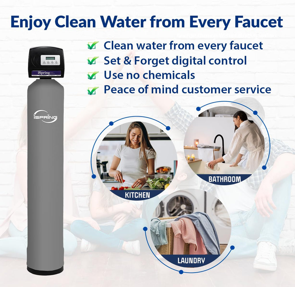 WCFM500K Whole House Water Filtration System for Iron, Manganese & Hydrogen Sulfide Removal, Well Water Compatible, Set & Forget, Lasts up to 10 Years
