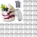4Oz Glass Jars with Lids(Silver),Mason Jars,Ideal for Honey,Jam,Wedding Favor,Diy Magnetic Mini Spice Jars for Kitchen,Set of 40